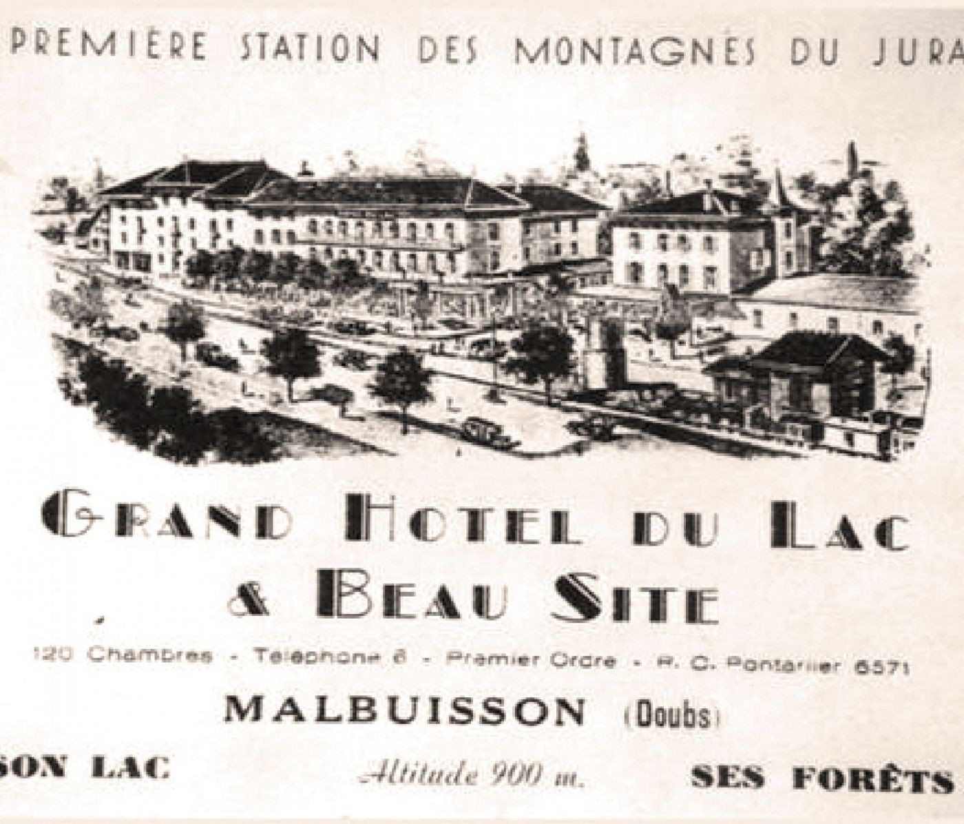 ancienne publicité hotel le lac et hotel beau site